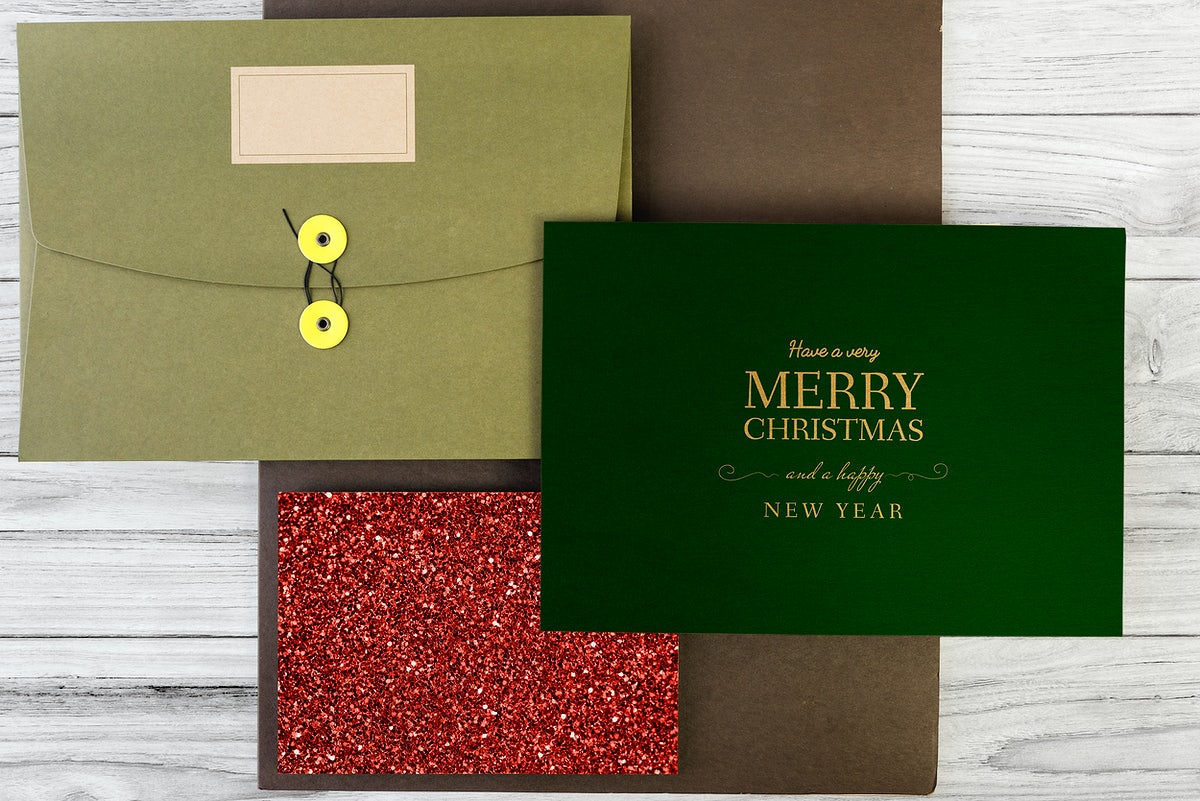 Christmas Holiday Greeting Design Mockup