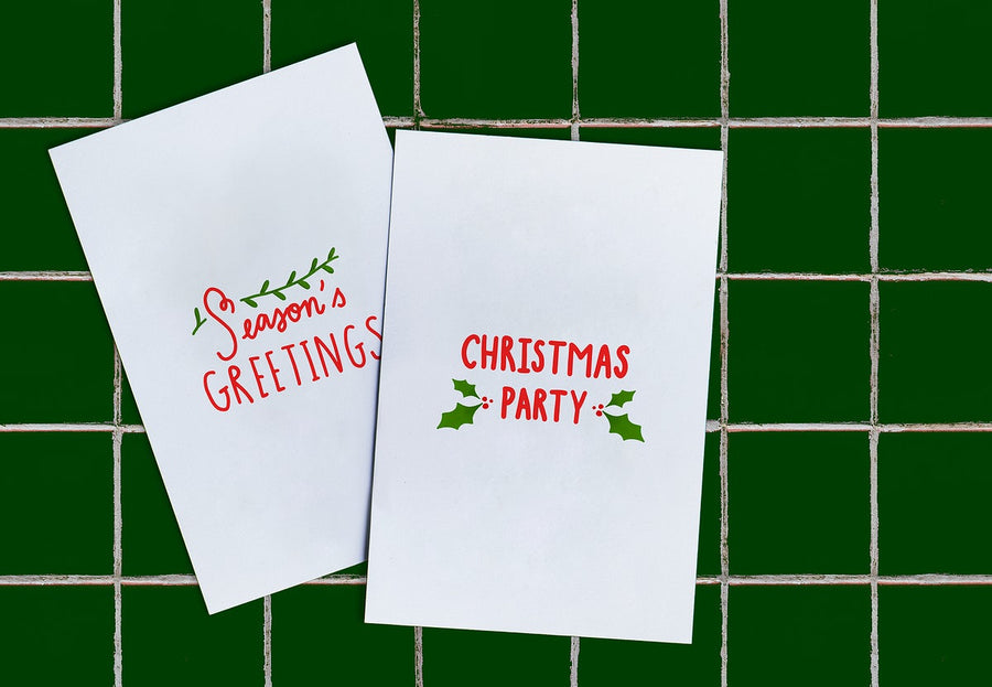 Christmas Holiday Greeting Design Mockup