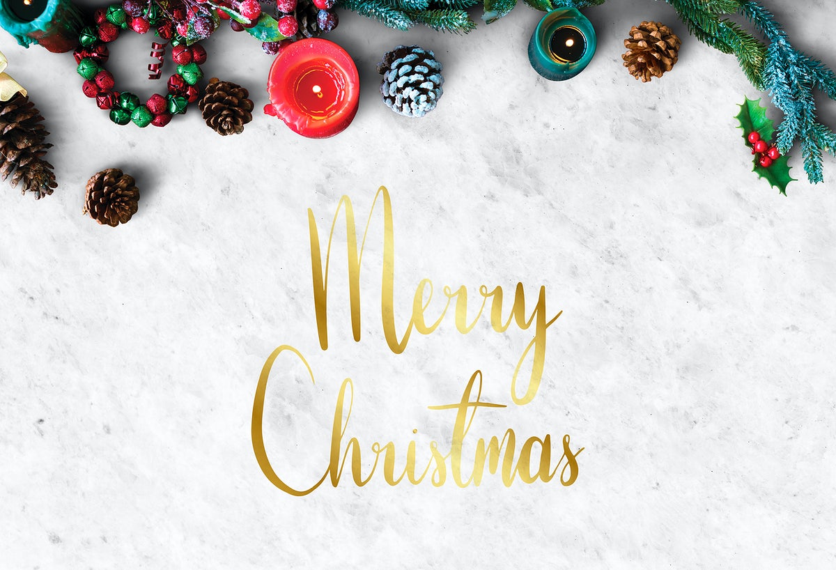 Christmas Holiday Greeting Design Mockup