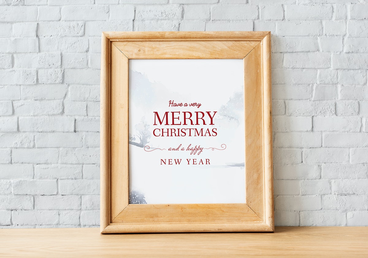 Christmas Holiday Greeting Design Mockup
