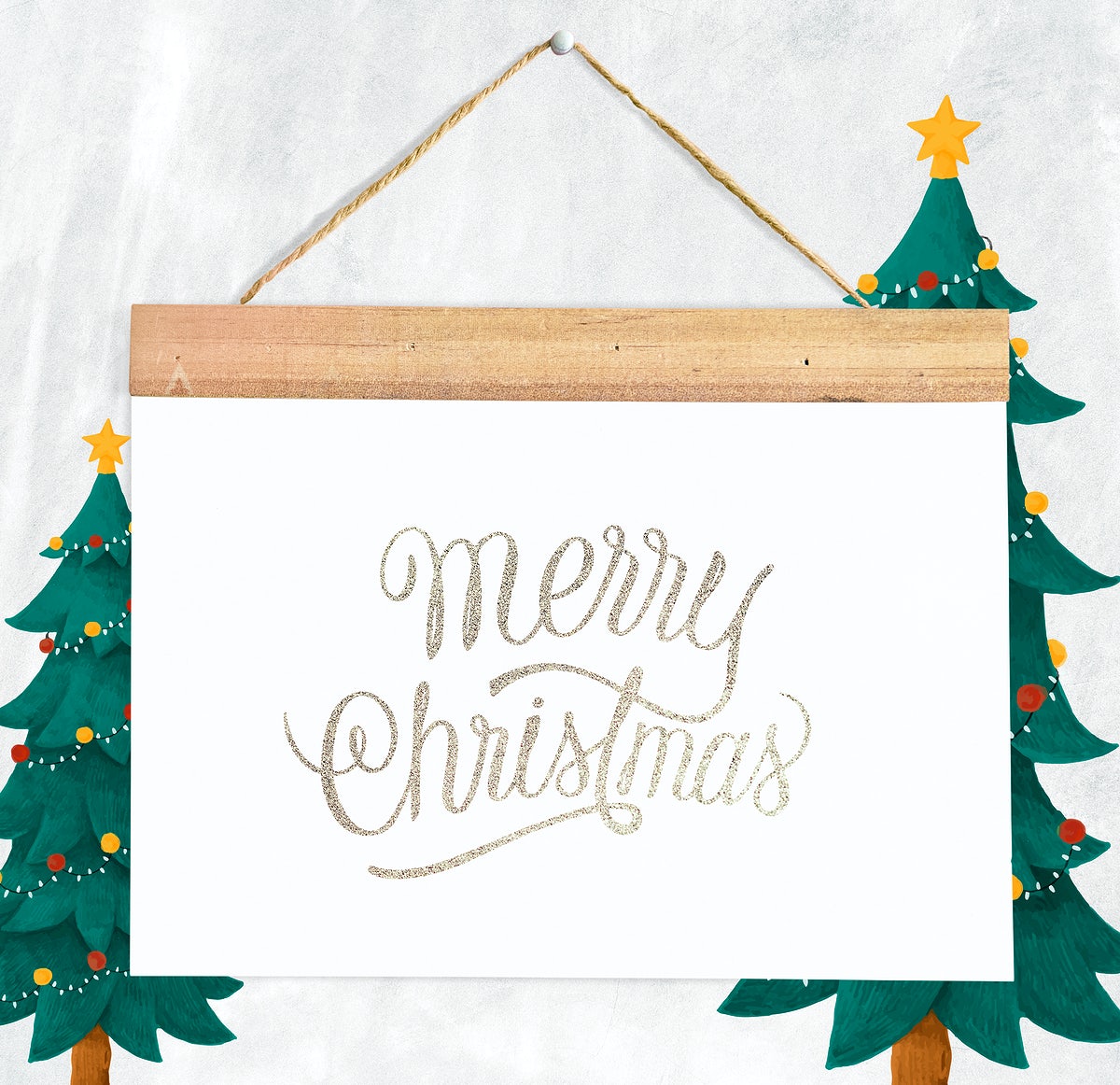 Christmas Holiday Greeting Design Mockup