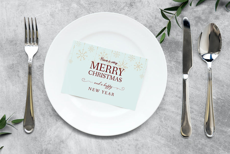 Christmas Holiday Greeting Design Mockup