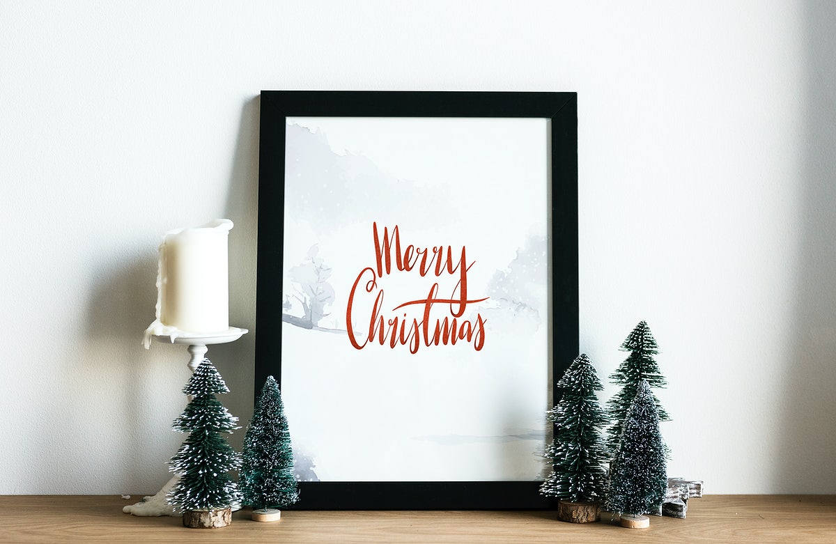 Christmas Holiday Greeting Design Mockup