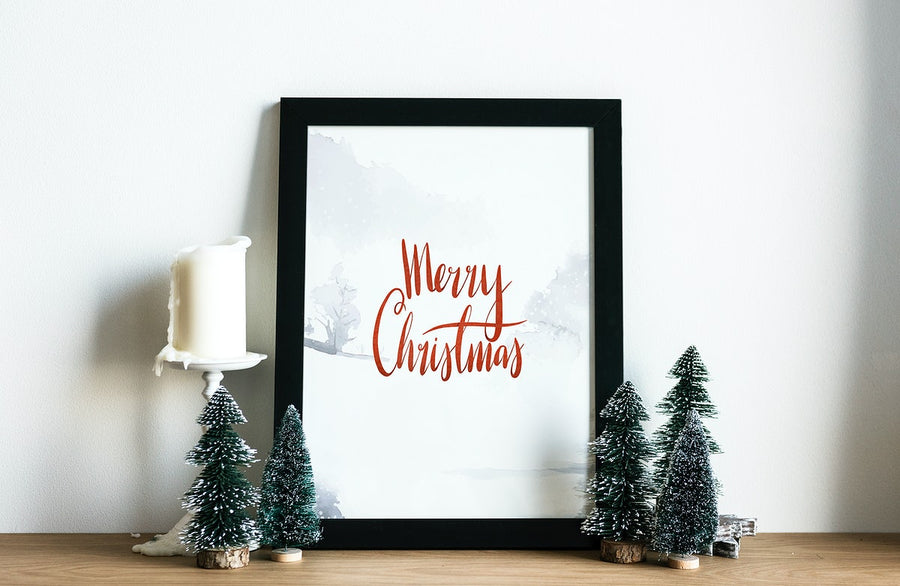 Christmas Holiday Greeting Design Mockup