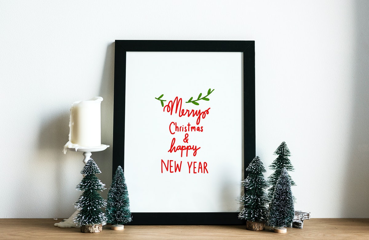 Christmas Holiday Greeting Design Mockup