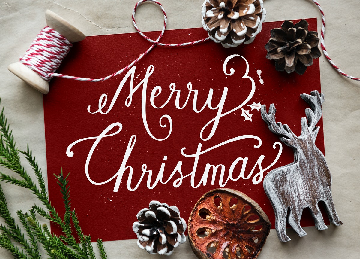 Christmas Holiday Greeting Design Mockup