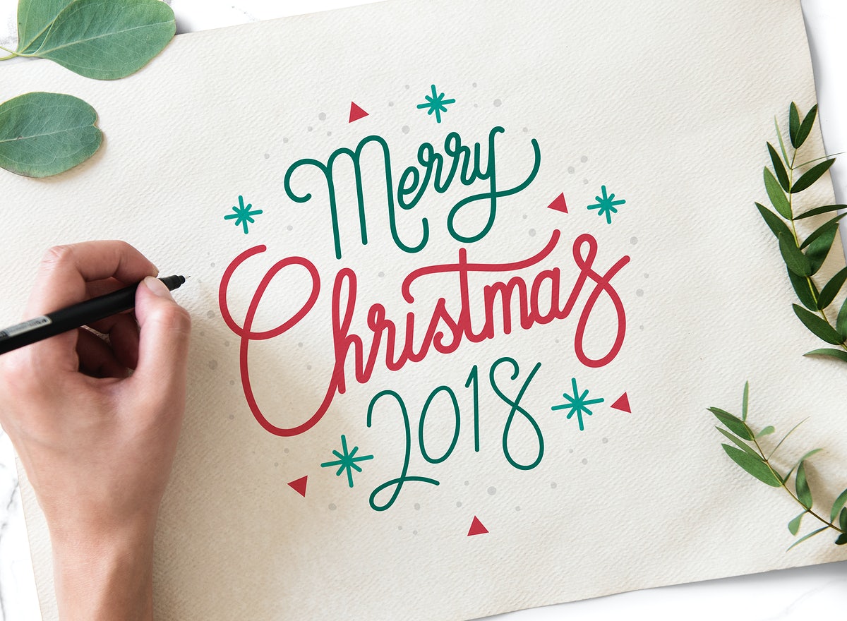 Christmas Holiday Greeting Design Mockup