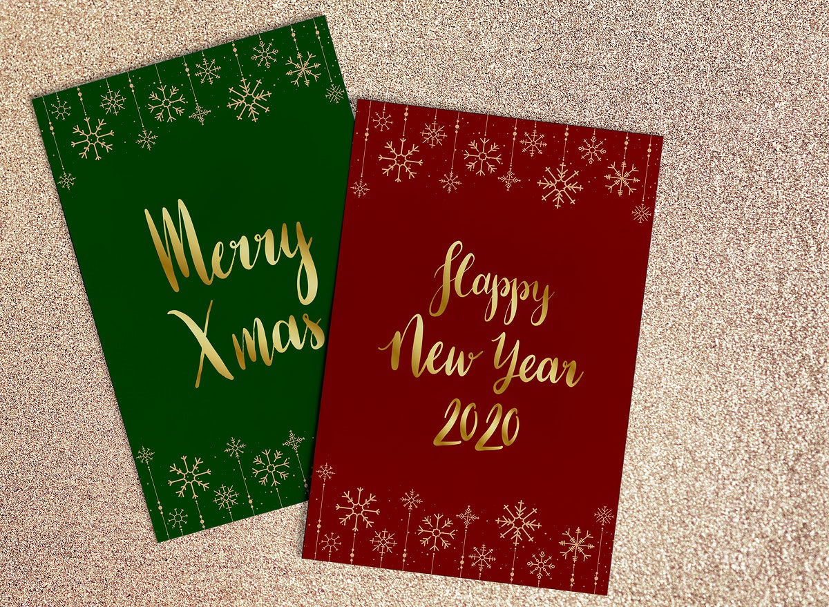 Christmas Holiday Greeting Design Mockup