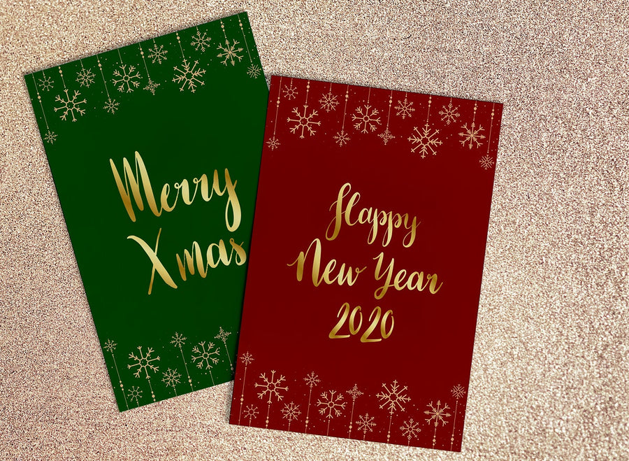 Christmas Holiday Greeting Design Mockup