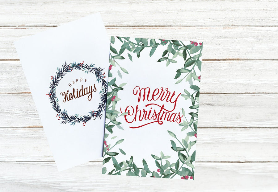 Christmas Holiday Greeting Design Mockup
