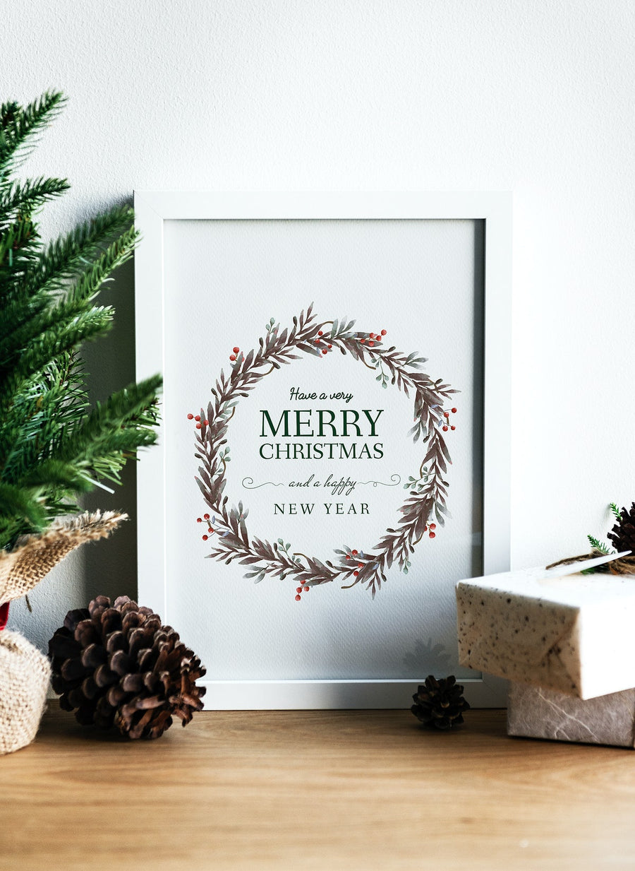 Christmas Holiday Greeting Design Mockup