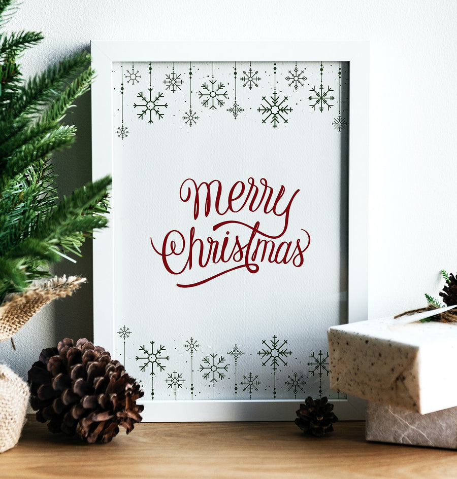Christmas Holiday Greeting Design Mockup