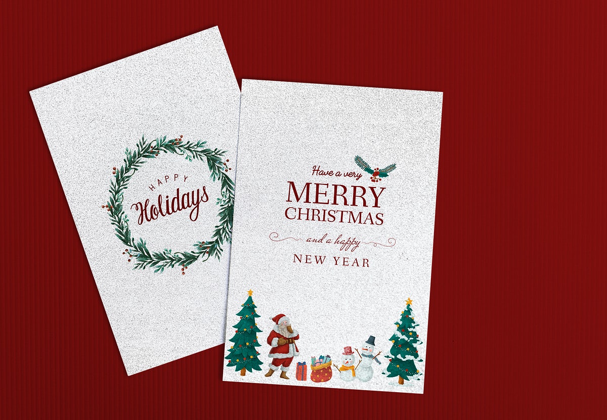 Christmas Holiday Greeting Design Mockup