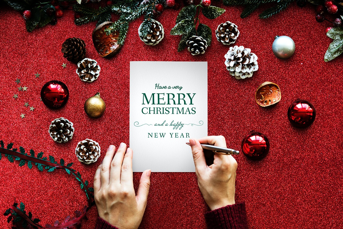 Christmas Holiday Greeting Design Mockup