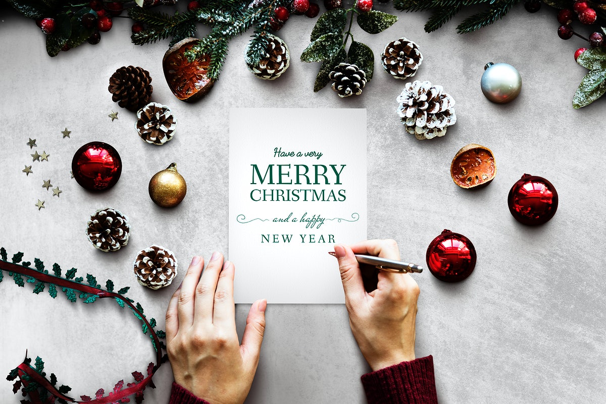 Christmas Holiday Greeting Design Mockup
