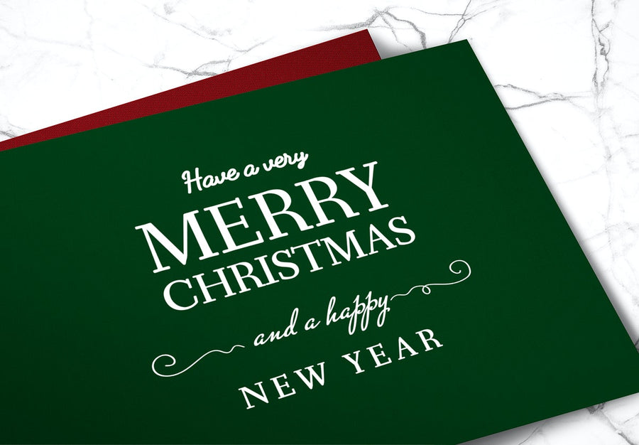 Christmas Holiday Greeting Design Mockup