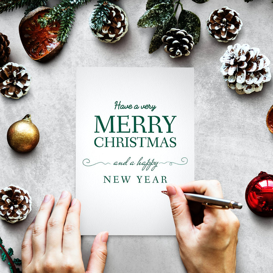 Christmas Holiday Greeting Design Mockup