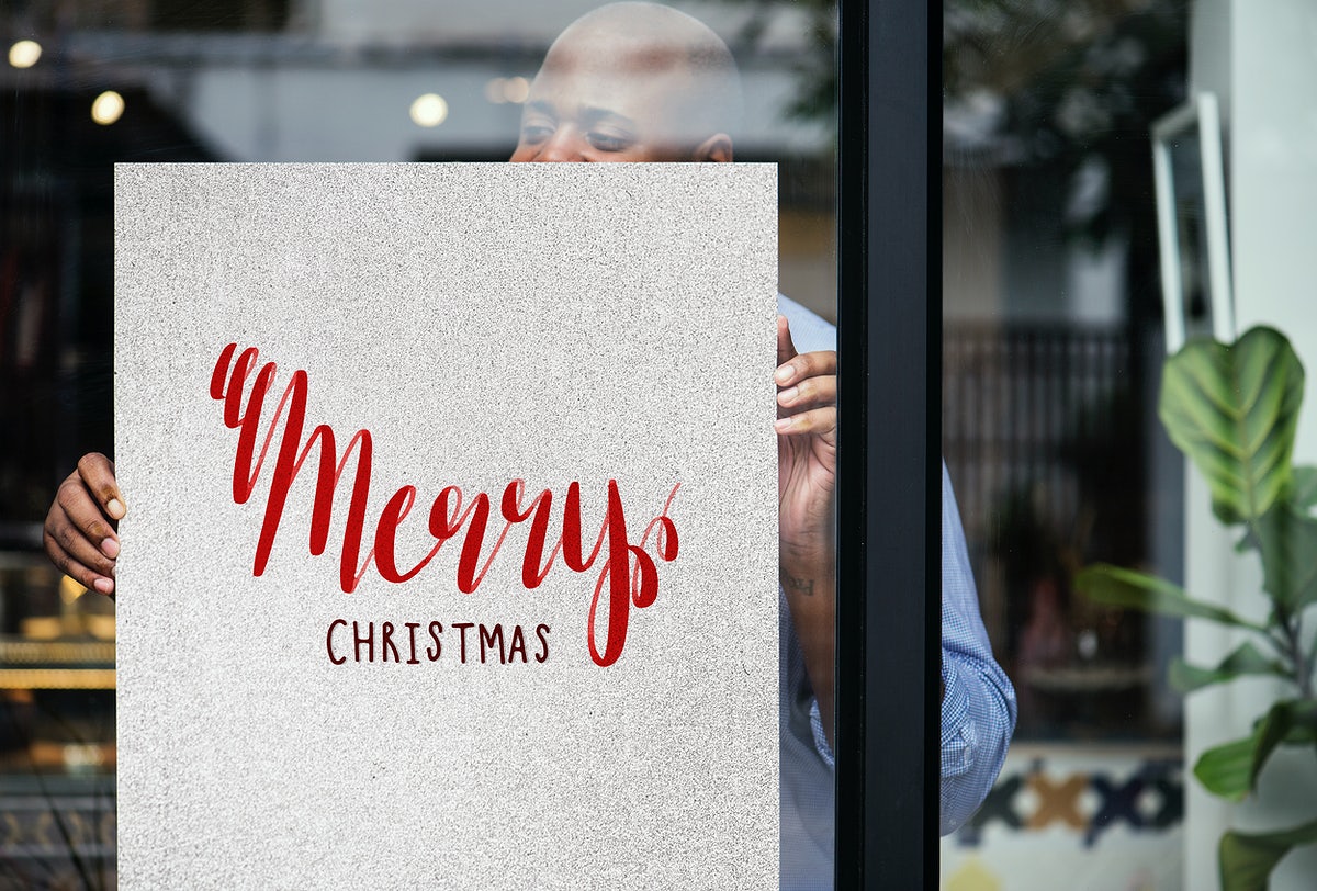 Christmas Holiday Greeting Design Mockup
