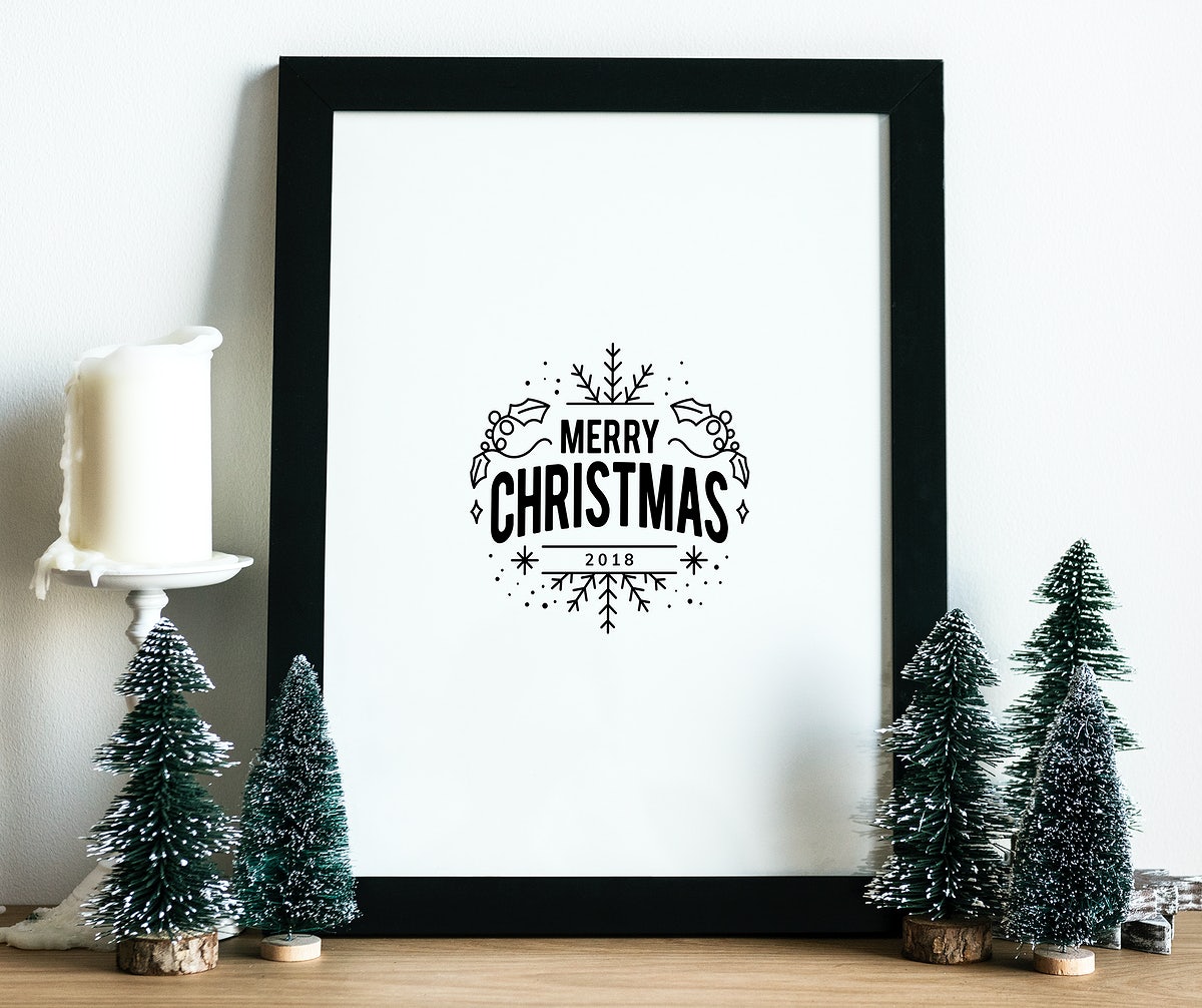 Christmas Holiday Greeting Design Mockup