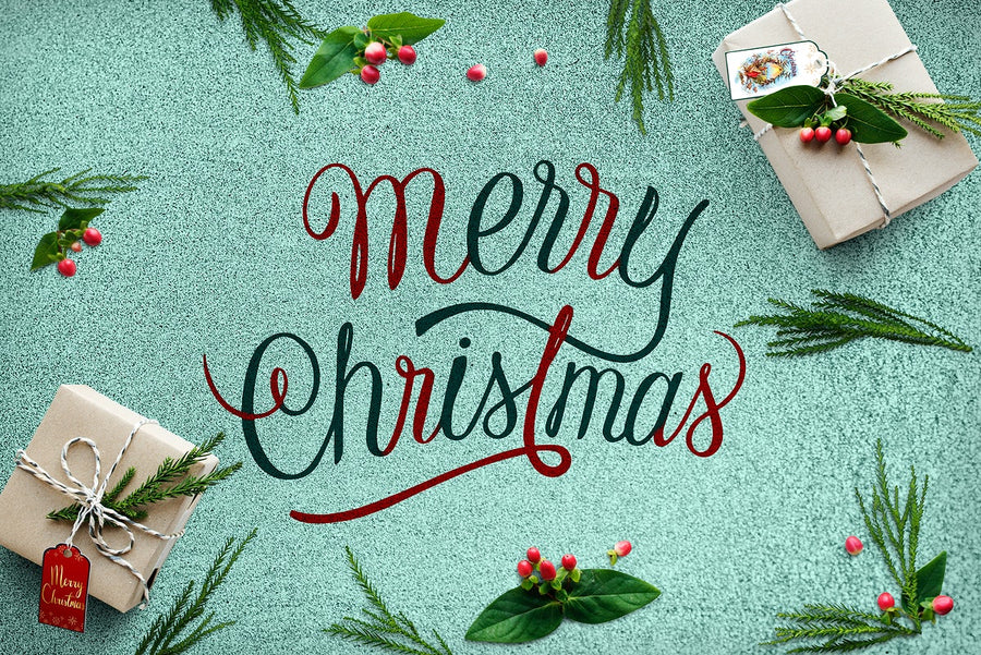 Christmas Holiday Greeting Design Mockup