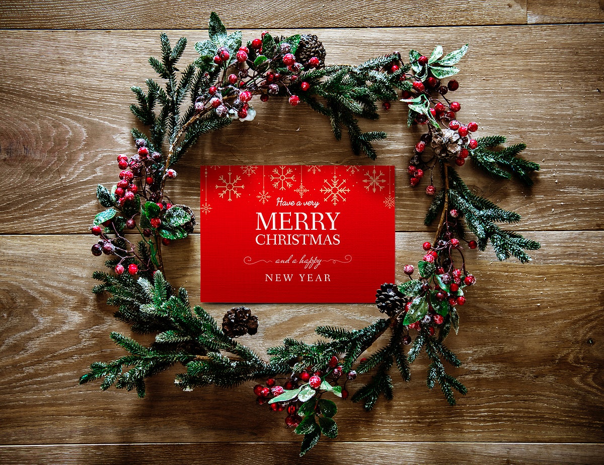 Christmas Holiday Greeting Design Mockup