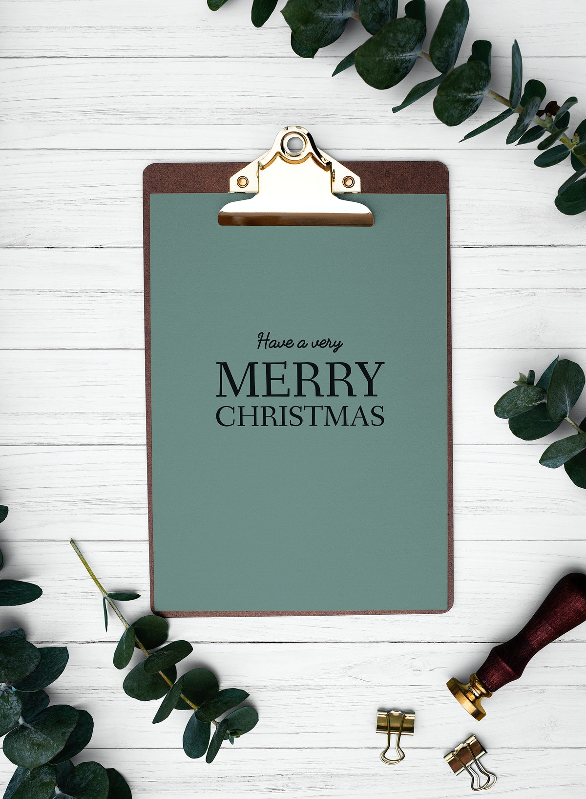 Christmas Holiday Greeting Design Mockup
