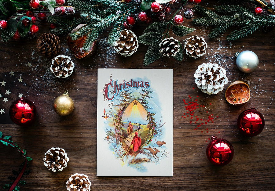 Christmas Holiday Greeting Design Mockup
