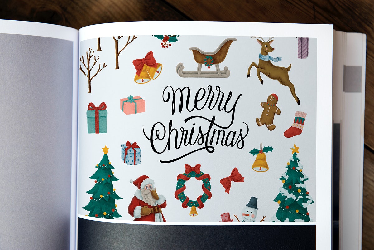 Christmas Holiday Greeting Design Mockup