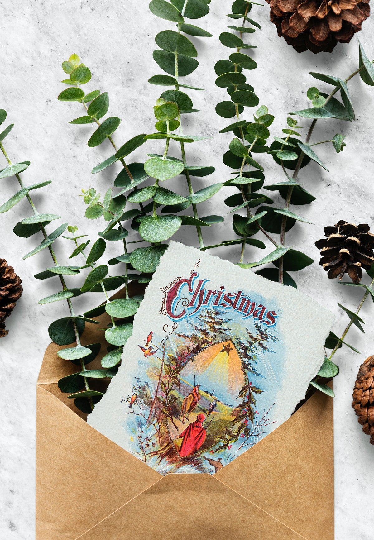 Christmas Holiday Greeting Design Mockup