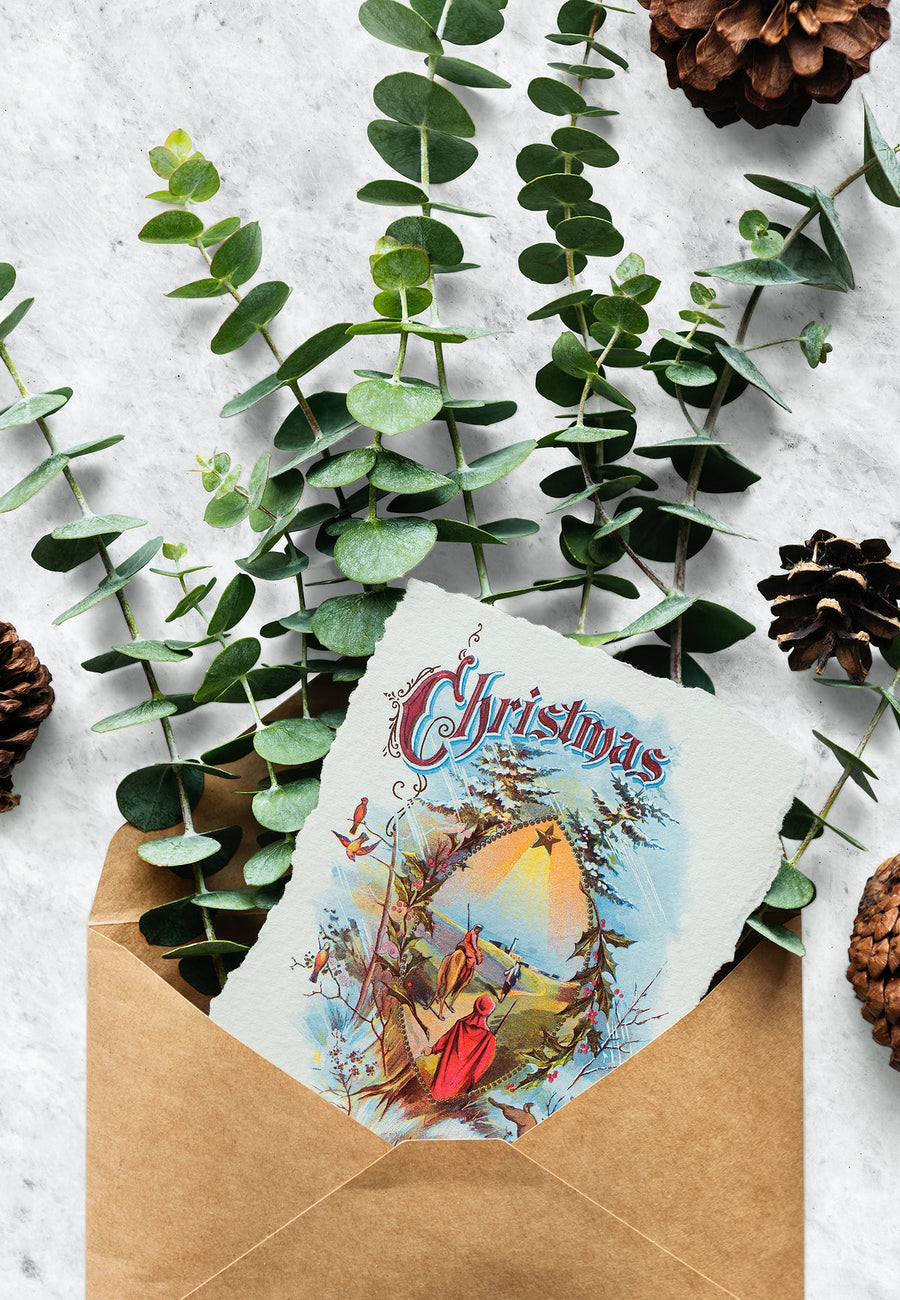 Christmas Holiday Greeting Design Mockup