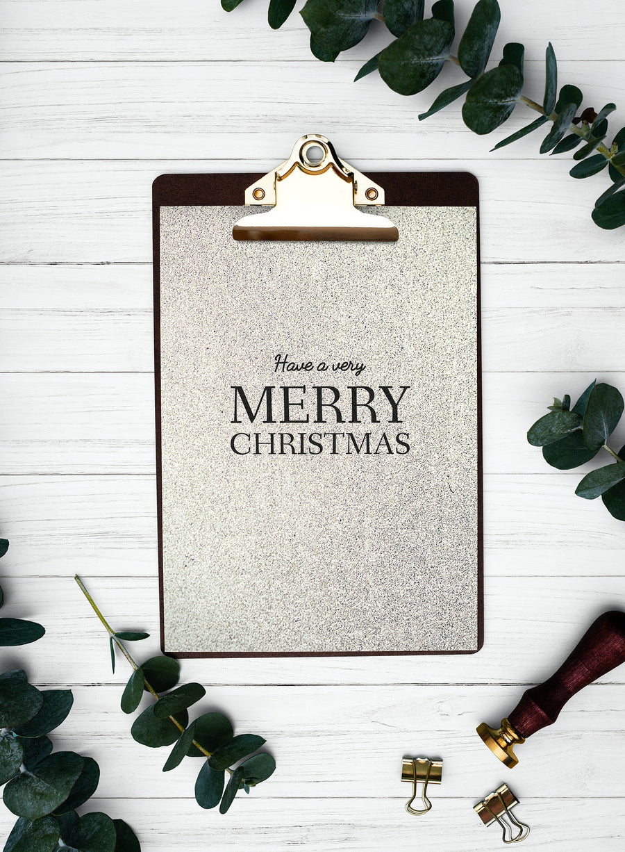 Christmas Holiday Greeting Design Mockup