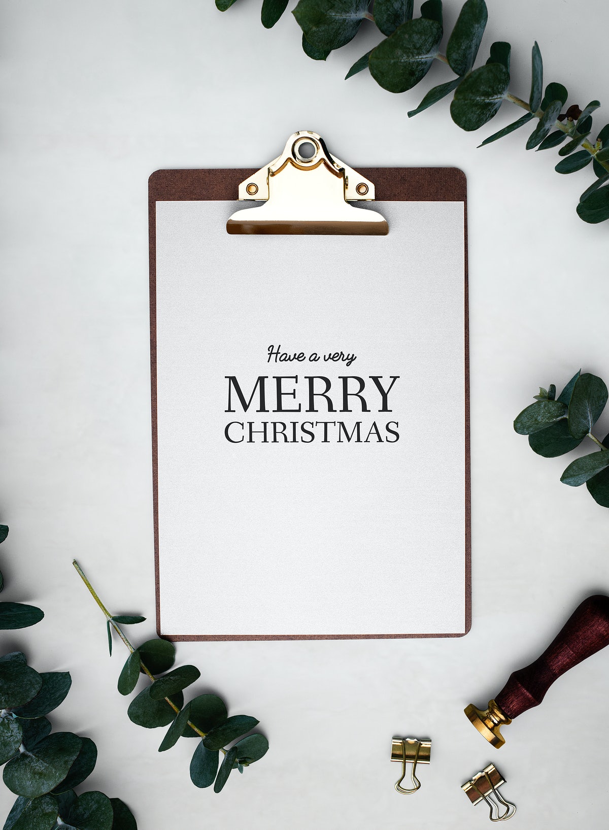 Christmas Holiday Greeting Design Mockup