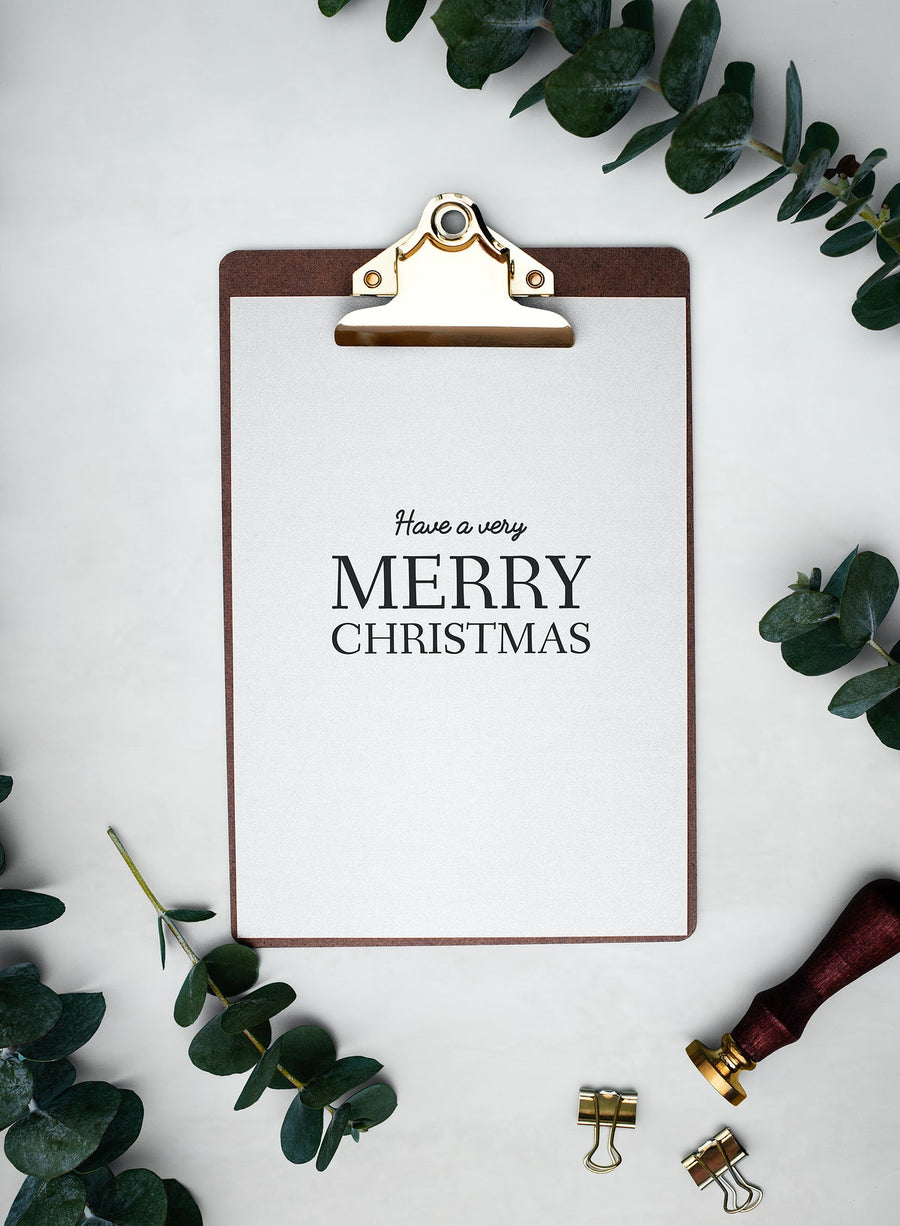 Christmas Holiday Greeting Design Mockup