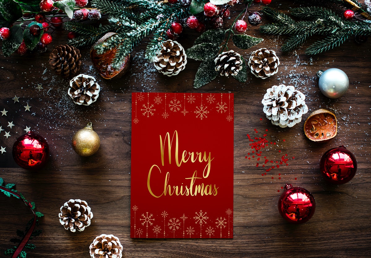 Christmas Holiday Greeting Design Mockup