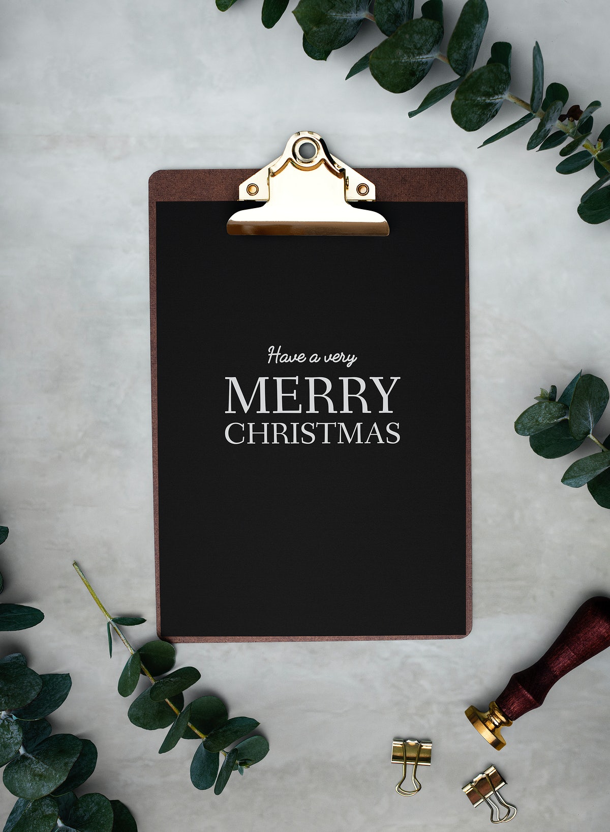 Christmas Holiday Greeting Design Mockup