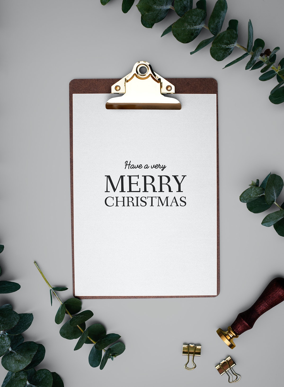 Christmas Holiday Greeting Design Mockup