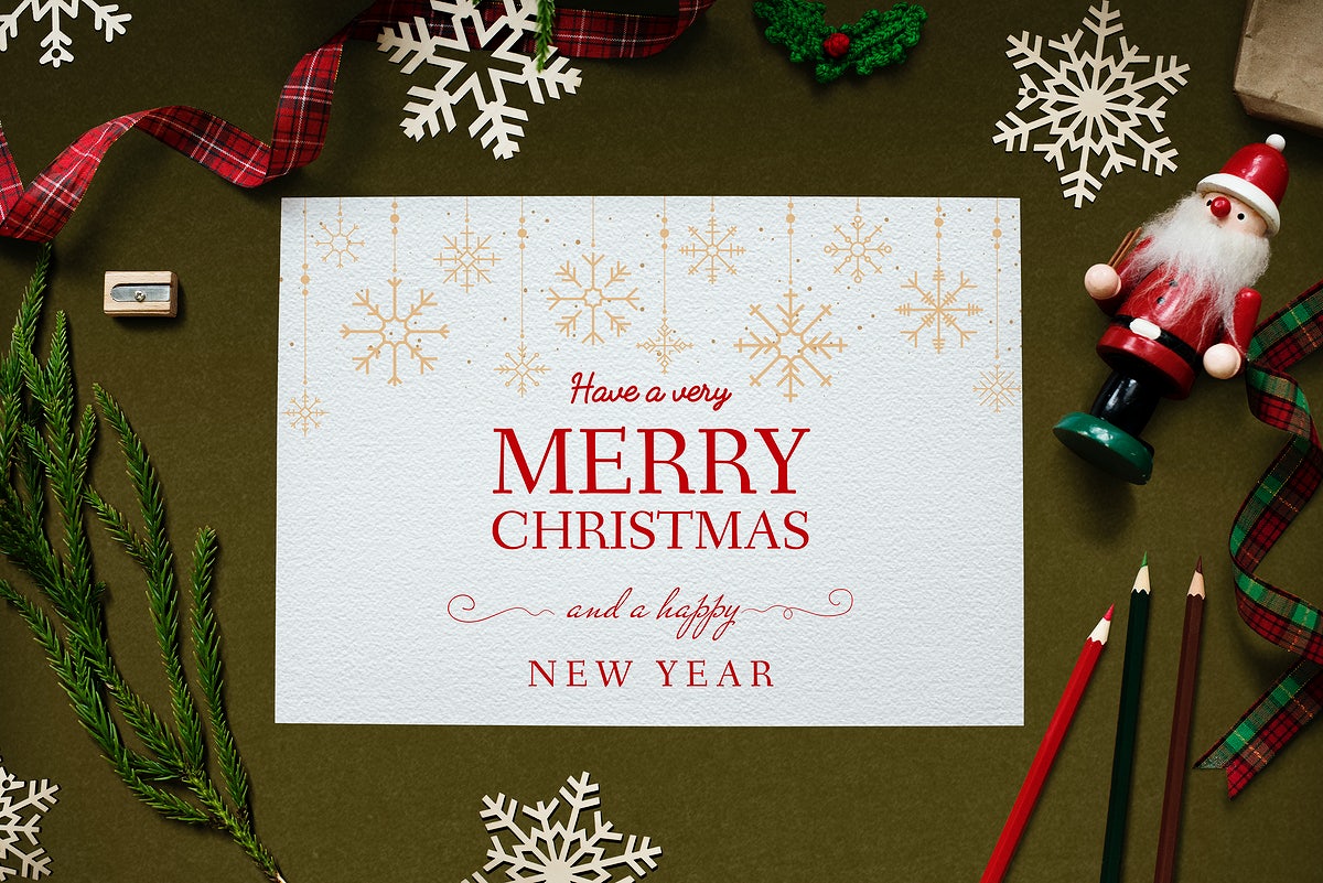 Christmas Holiday Greeting Design Mockup