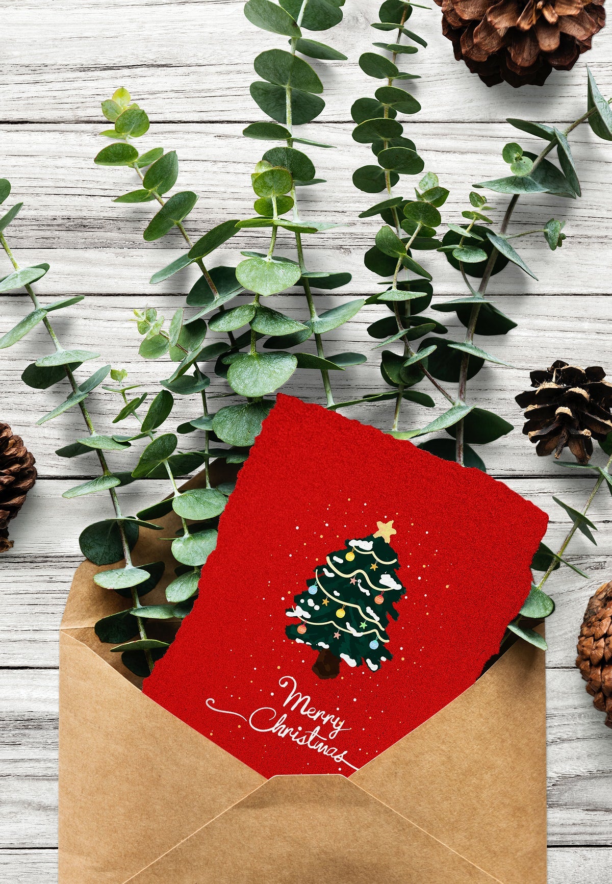 Christmas Holiday Greeting Design Mockup