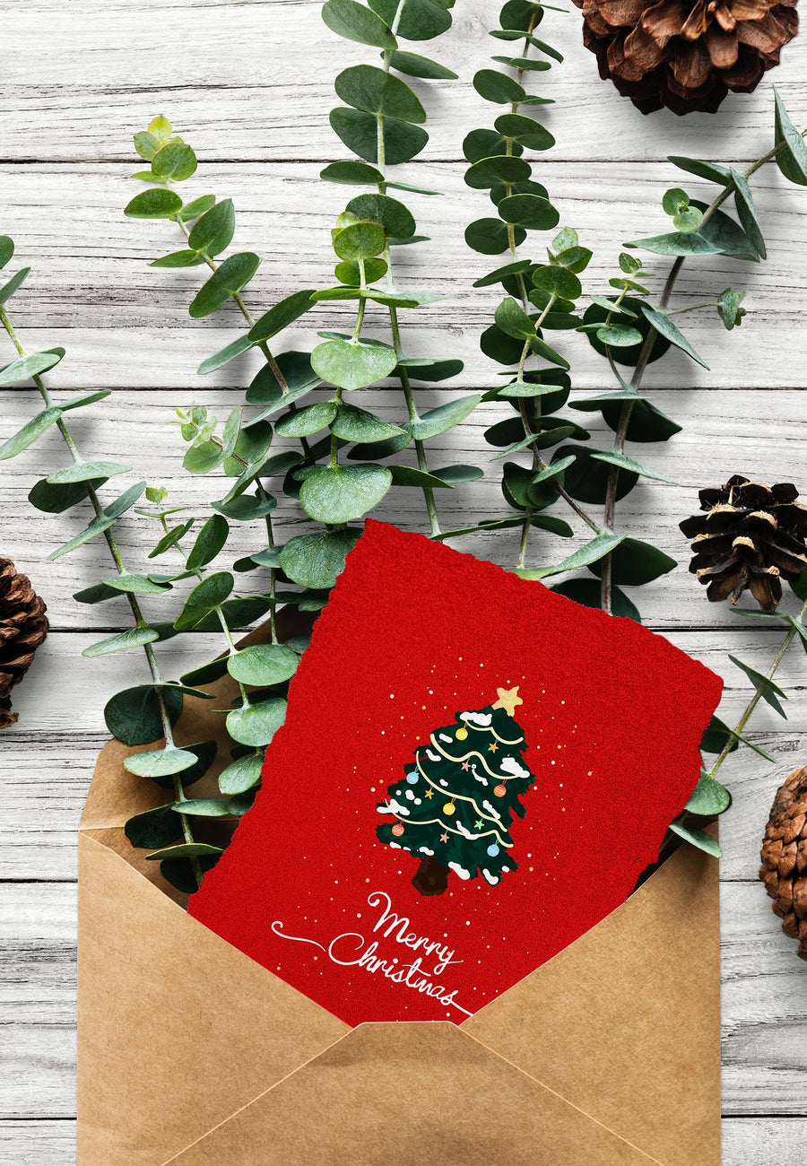 Christmas Holiday Greeting Design Mockup