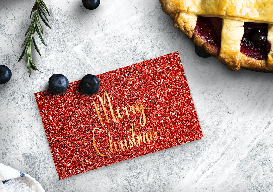 Christmas Holiday Greeting Design Mockup