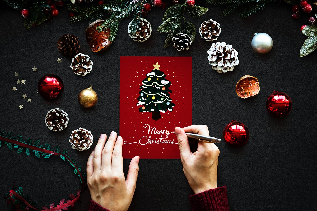 Christmas Holiday Greeting Design Mockup