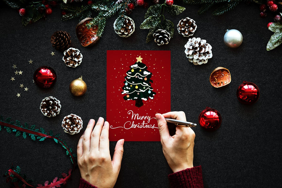 Christmas Holiday Greeting Design Mockup