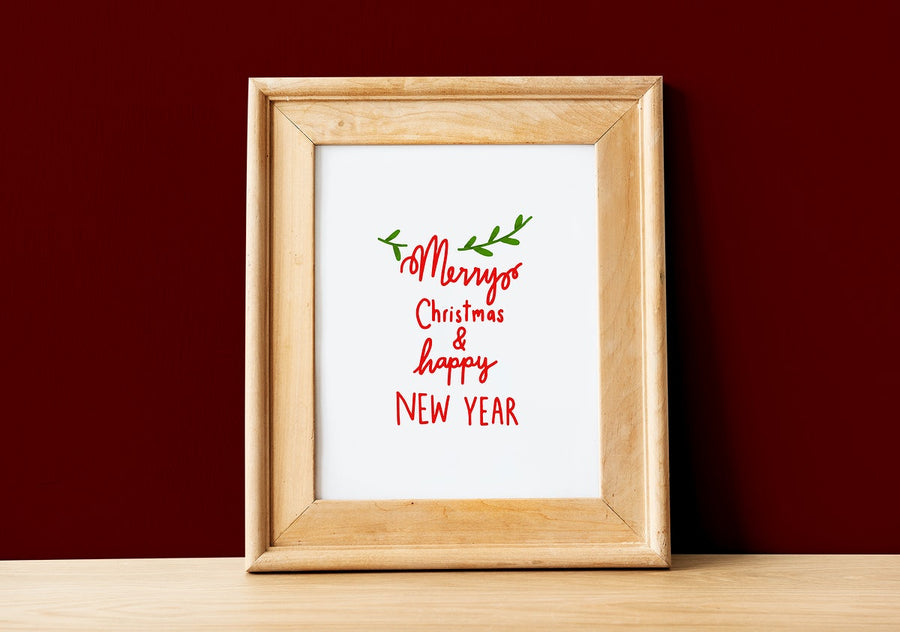 Christmas Holiday Greeting Design Mockup
