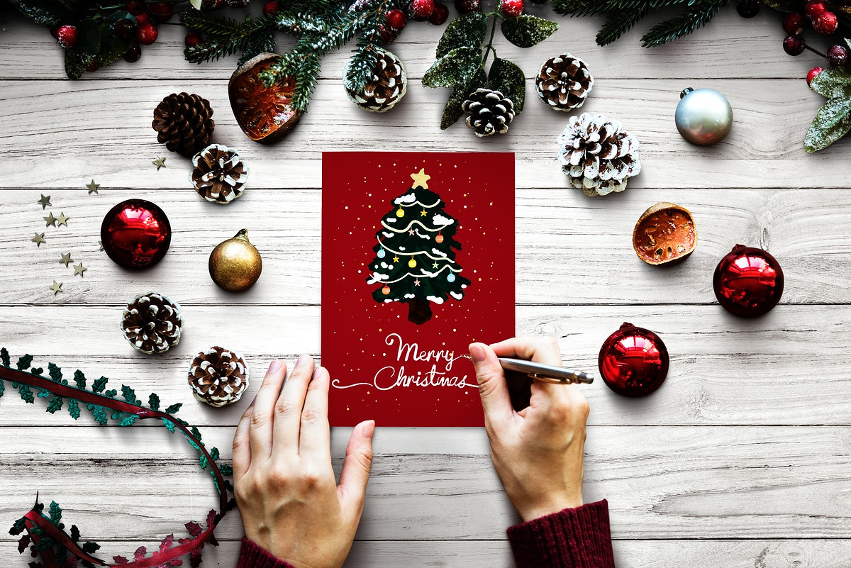 Christmas Holiday Greeting Design Mockup