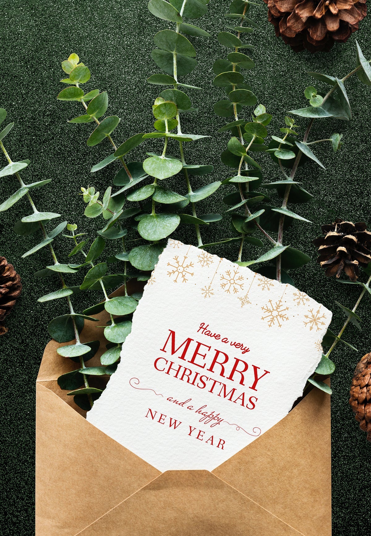 Christmas Holiday Greeting Design Mockup