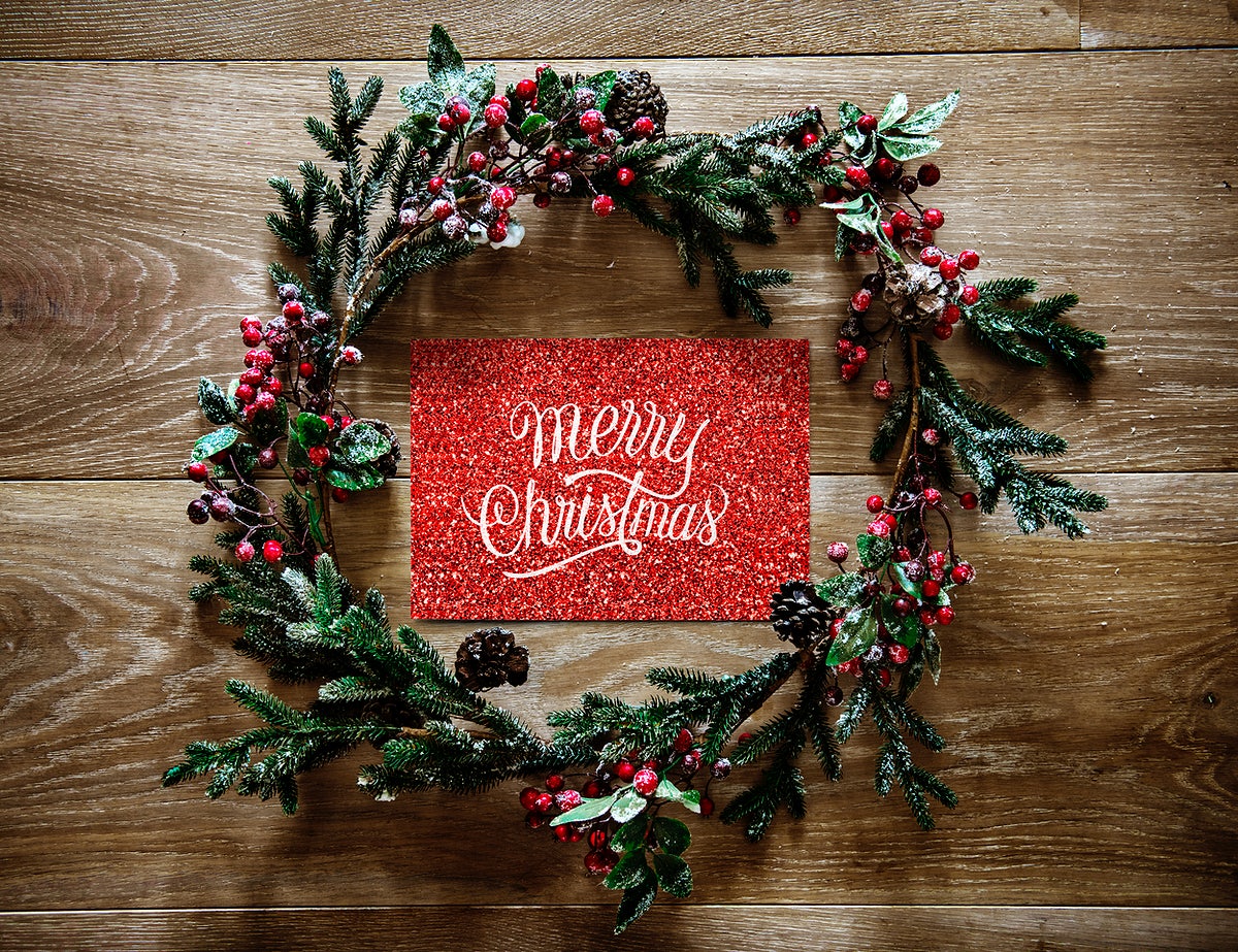 Christmas Holiday Greeting Design Mockup