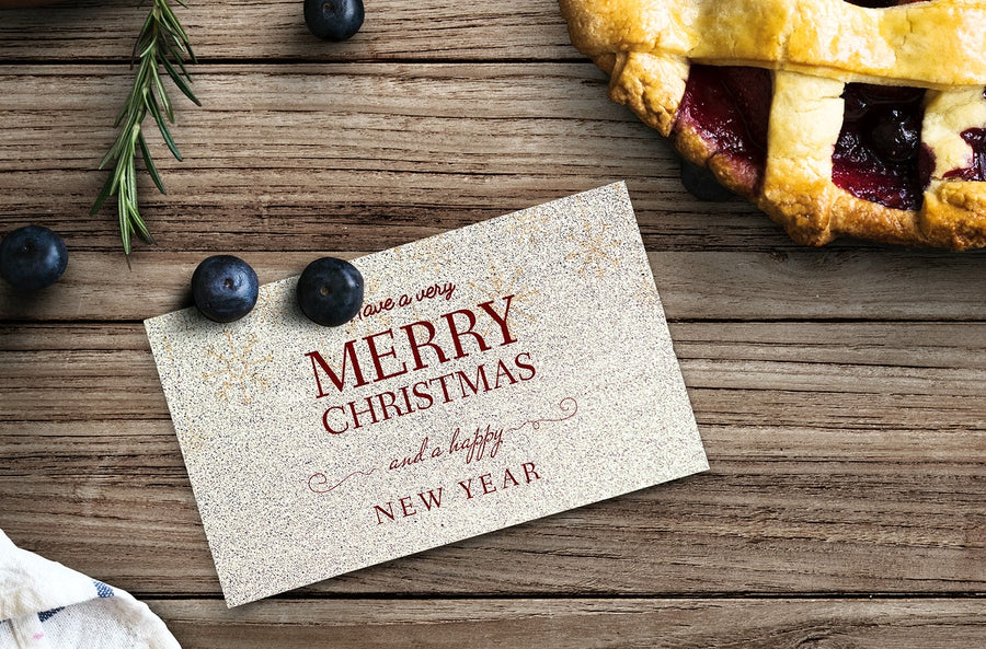Christmas Holiday Greeting Design Mockup