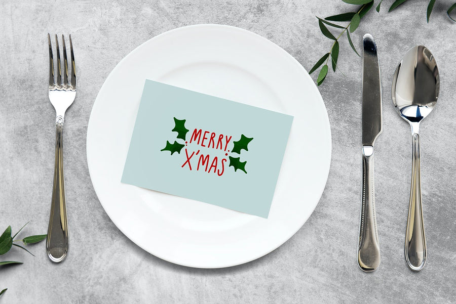 Christmas Holiday Greeting Design Mockup