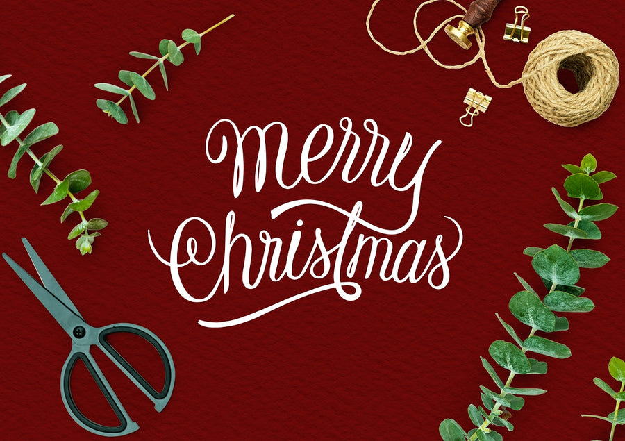Christmas Holiday Greeting Design Mockup