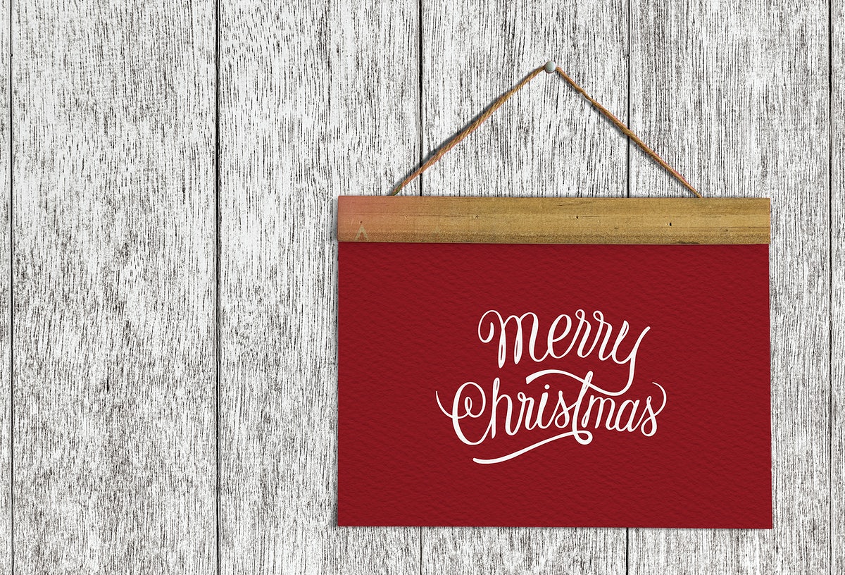Christmas Holiday Greeting Design Mockup
